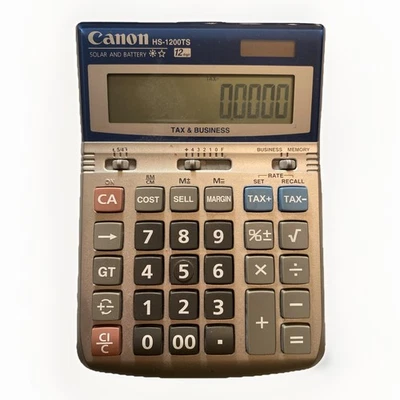 Canon HS-1200TS Desktop Calculator 12-Digit LCD 7438A023AA - Image 1 of 4