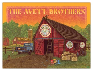 The Avett Brothers Poster 8.3.2025 Bethlehem PA signiert & nummeriert #/35 Künstlerausgabe - Bild 1 von 1
