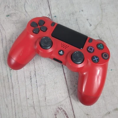 Sony CUH-ZCT2U Wireless MAGMA RED DualShock Controller Playstation 4 PS4 - WORKS - Image 1 of 4