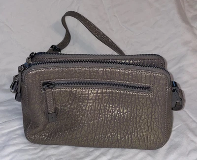 VINCE CAMUTO Metallic Bronze Small Double ZIp Crossbody Purse Bag - image 1 of 4