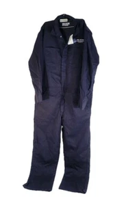 Tyndale FR Coverall Mens Size XL 46R Flame Resistant Navy Blue Zip Overalls - Picture 1 of 15