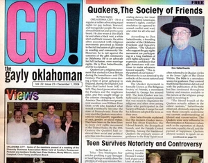 THE GAYLY OKLAHOMAN Gay & Lesbian Newspaper December 1 2004 Quakers Jim Brickman - Picture 1 of 1