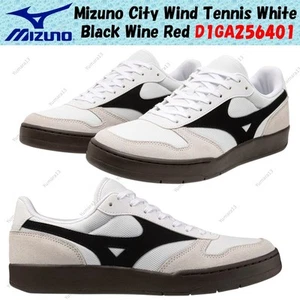 Mizuno City Wind Tennis White Black Wine Red D1GA256401 Men's Size - Picture 1 of 8