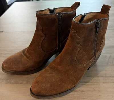 Taos Leather Boots Size 7.0-7.5 - Image 1 of 4