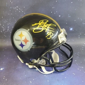 Troy Polamalu Signed NFL Pittsburgh  Steelers Black & Gold Mini Helmet w/ Coa - Picture 1 of 12