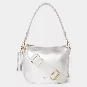 Osprey London Santana Leather Multiway Bag - Silver Metallic - UVP 195£ - Bild 1 von 2