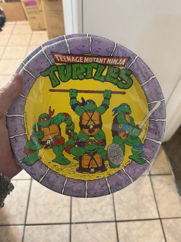 Platos de postre de papel únicos de 7" TORTUGAS NINJA fiesta infantil (8 platos) Foto 1 de 1