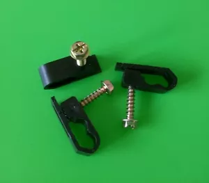 (QTY 50PCS) Dual Cable Mounting Clip - BLACK - Picture 1 of 1