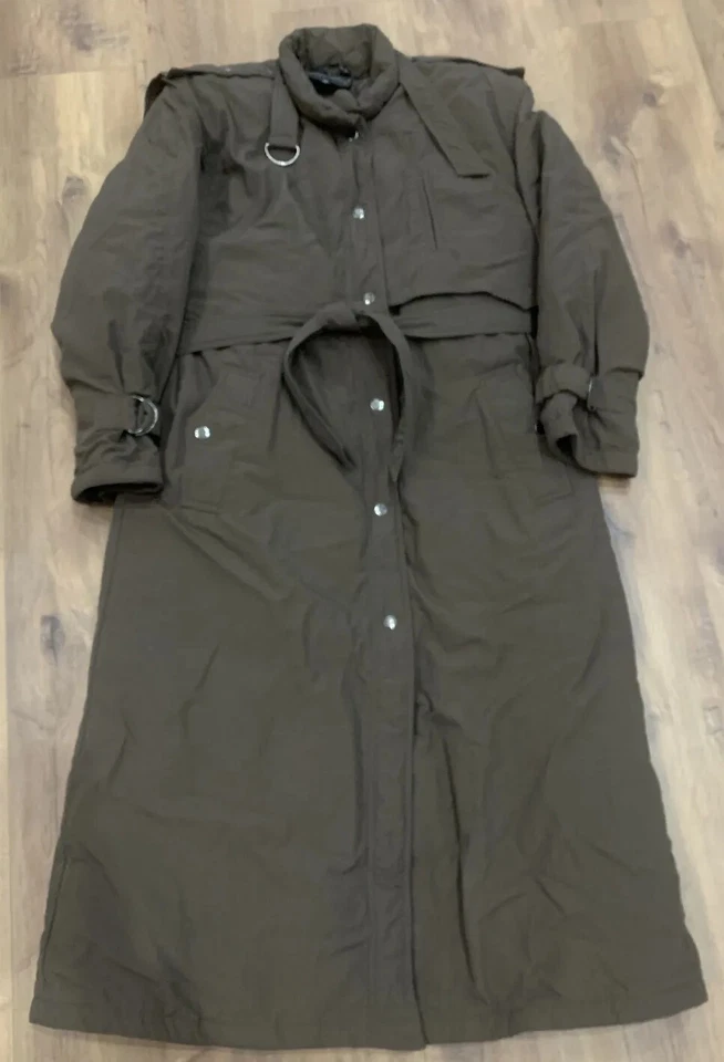 Vintage Winter Cyclone Goose Down Trench Puffer Jacket Coat Womens 12 Brown Vtg - Image 1 of 4