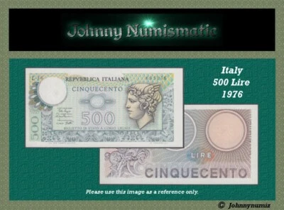 5x Italy 500 Lire 1976 UNC consecutive - Image 1 of 2