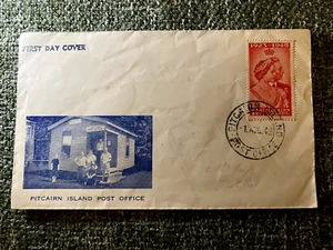 1949 First Day Cover Pitcairn Island Post Office | 1 1/2d Red Stamp - Picture 1 of 4