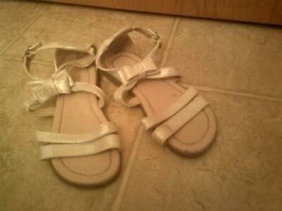 Toddler Girls Silver Childrens Place Sandals Size 9 - Image 1 of 3