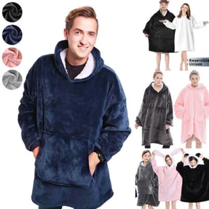 Hoodie Oversized Blanket Oodie Sherpa Fleece Snoodie Extra Large Giant Hooded UK - Picture 1 of 19
