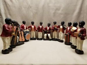 Vintage Hand Painted Porcelain Jazz Figurines New Orleans Preservation Hall - Picture 1 of 12