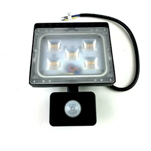 30W LED Floodlight PIR Motion Sensor Outdoor Security Street Lamp Warm White - Picture 1 of 10