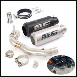 Modified System Exhaust Mid Tail Pipe Slip on Muffler for DUKE 200 2020-2023 - Picture 1 of 12
