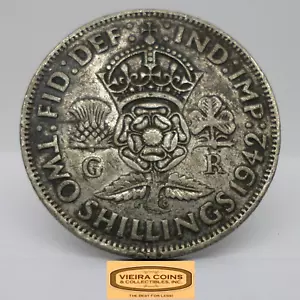 1942 Great Britain Silver 2 Shillings - #C29024NQ - Picture 1 of 2