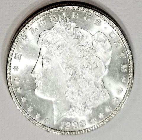 1898-P Morgan Dollar Better Date Frosty White Semi PL to PL Most Call PL Cover