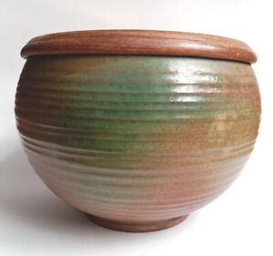 Grand Pot Couvert en grès Meyssac Correze poterie céramique vintage 