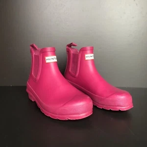 Hunter Original Chelsea Low Rain Boot Women's 6 Pink Waterproof Outdoor Barbie - Picture 1 of 7