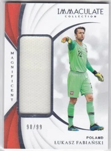 LUKASZ FABIANSKI 2019 IMMACULATE SOCCER MATCH-WORN MATERIAL #98/99 POLAND - Picture 1 of 1