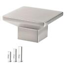 Viborg Deluxe Square Cabinets Knobs And Pulls Brushed Nickel Finish, Modern D...