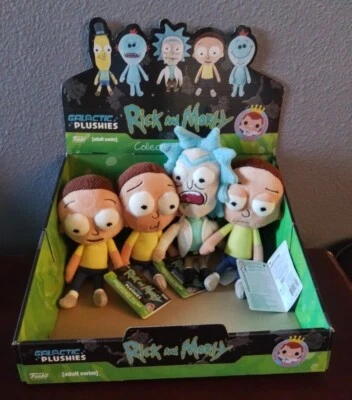 Rick and Morty Feliz Sad Etiqueta Confusa Adulto Nadar Peluches Galácticos Caja de Exhibición!! Foto 1 de 4