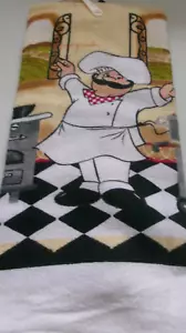 FULL UNCUT CHEF IN THE KITCHEN Print Cotton Kitchen Towel - Picture 1 of 1