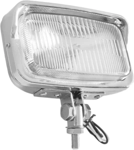 Vintage Motorcycle Square Headlight Retro Headlamp Front Light Lamp W/Clear Glas - Picture 1 of 12