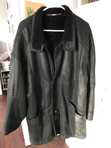 WERNER CHRIST Black Leather Patchwork Coat Jacket 50 size - Picture 1 of 10