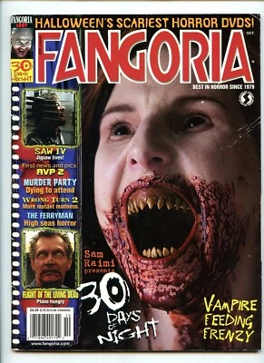 FANGORIA MAGAZINE #267 10/07 30 DAYS OF NIGHT AVP2 WRONG TURN 2 FERRYMAN - Image 1 of 2