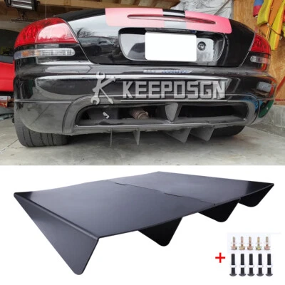 Divisor de parachoques difusor trasero 4 aletas alerón barbilla inferior 22"x20" para Dodge Viper Foto 1 de 4