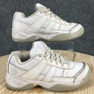 Wilson Shoes Womens 5.5 Pro Staff Court Lace Up Sneakers WRS313810 White Leather - Picture 1 of 11
