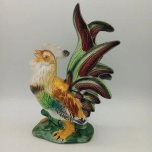 Japan Porzellan Hahn Land Bauernhof Bauernhaus Deko Huhn bunt Vintage  - Bild 1 von 13