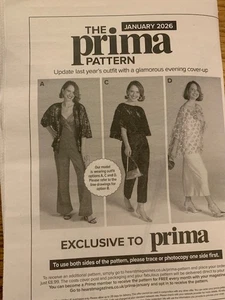 2026  - Prima Pattern January 2026 Glamorous evening cover up - Picture 1 of 1