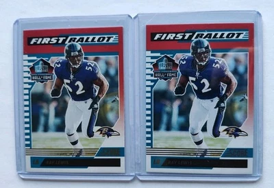 2025 SCORE RAY LEWIS FIRST BALLOT GOLD + SILVER BALTIMORE RAVENS NO 9 - Image 1 of 2