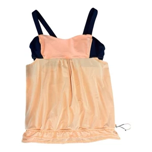 Canotta Lululemon taglia 12 con reggiseno incorporato donna arancione gessato - Foto 1 di 14