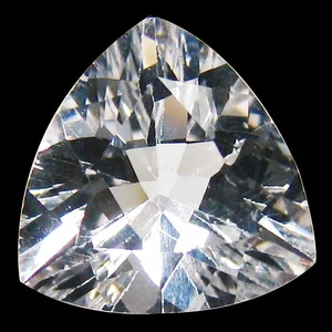 3.88 Cts AMUSING TRILLION CUT (11 x 11 mm) WHITE MEXICAN NATURAL DANBURITE GEMS - Picture 1 of 7