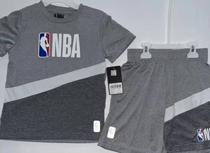NBA Little Boys Gray 2 Pc. Short Set Size 4 Brand New‼️ - Picture 1 of 9