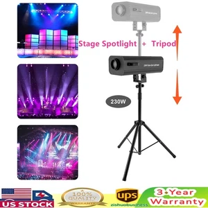 230W LED Spotlight Follow Stage Light Disco DJ Show Party Lighting DMX 6-Colors - Picture 1 of 18
