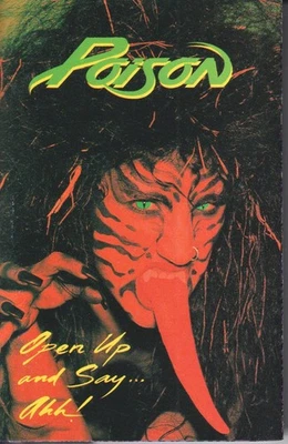 Poison Open Up and Say...ahh cassette UK Capitol 1988 cassette clear shell with - Image 1 of 2
