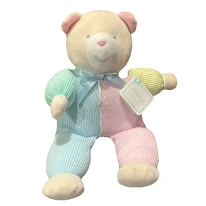 Oso de peluche Eden Colorblock felpa gofre térmico 11" rosa azul verde amarillo tostado - Imagen 1 de 22