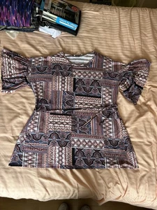 George Paisley Print Short Sleeve Top Size 20 - Picture 1 of 8