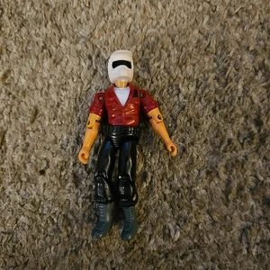 Maisto Adventure Wheels 3.75” Motorcycle Rider Figure Red Vest White Helm - Picture 1 of 2