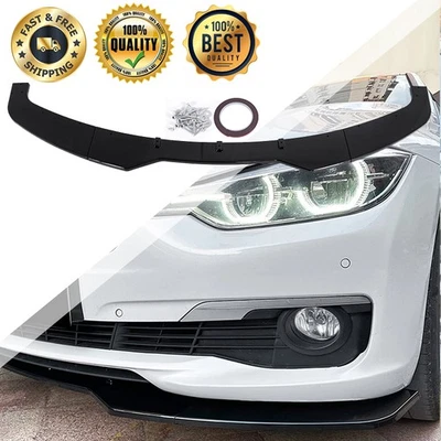 Gloss Black Front Bumper Lip Spoiler For 2013-2018 BMW F30 3 Series 320i 328i — 第 1/4 张图片