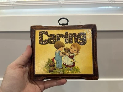 Arte de pared vintage para cuidar arte infantil niño y niña madera Foto 1 de 4