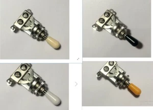 Genuine Epiphone 3 Way Toggle Switch CHROME & 6 Color Tip for Gibson Guitar - Picture 1 of 12