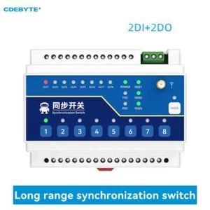 Interruptor sincronizado remoto inalámbrico RS485 de 2 vías Lora 433 MHz 10 km entradas/salidas de CC - Imagen 1 de 7