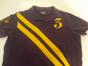 VTG Ralph Lauren Polo Vintage Polo Shirt  M Purple Number 3 Nice! - Picture 1 of 5