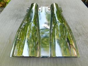 NEW Vintage Jaguar E-Type V12 Chrome 2 Exhaust TIP Stainless Steel - Bild 1 von 5